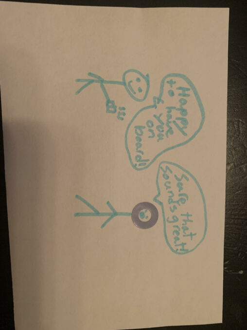 The manager of a retail company asking me if I wanted to continue working at the store after I finished my seasonal job there.